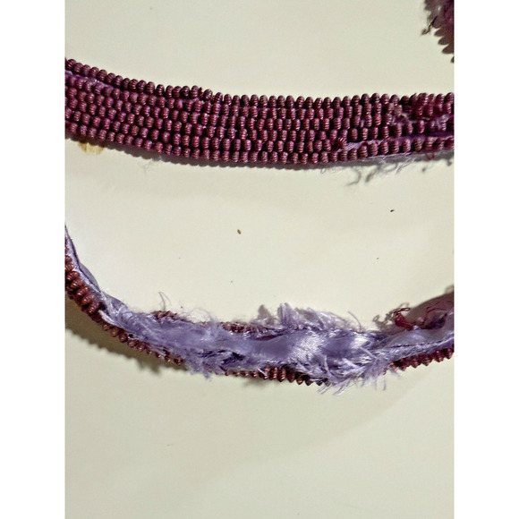 Handmade Floral Sequin Handbag Womens M Purple Satin Beaded Evening Purse Boho - Picture 4 of 10